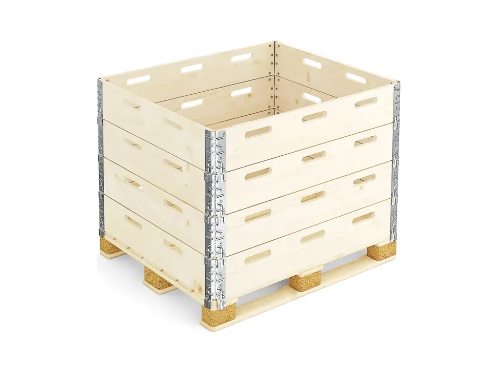 Boxpalet pliabil perforat 1000×1200 cu patru borduri