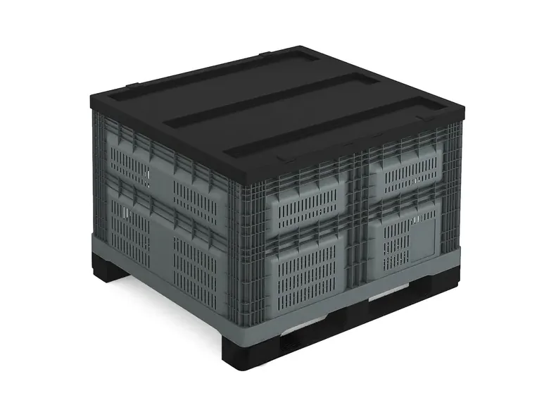 Container din plastic perforat, pliabil